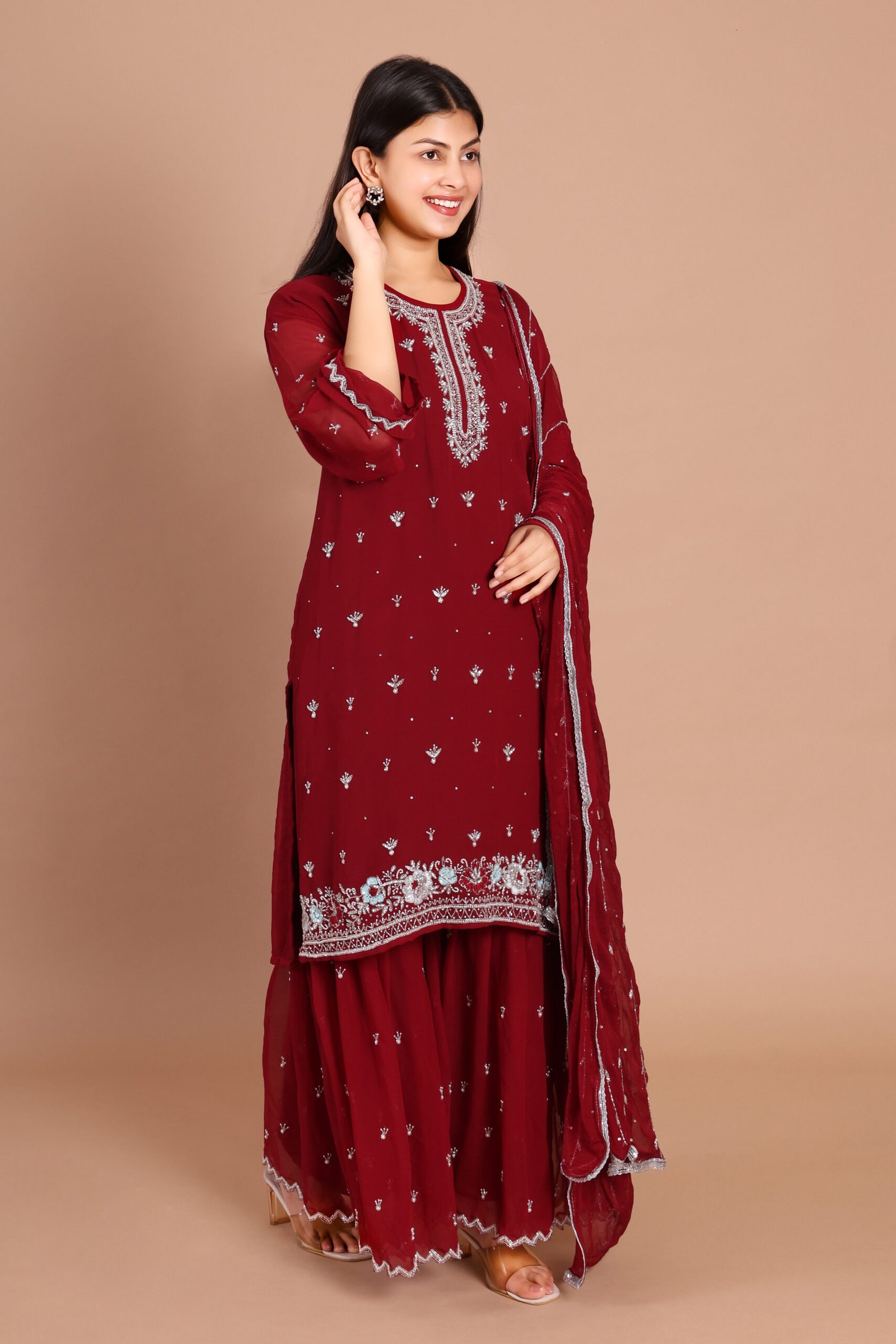 Stylish Garara Set with Georgette Dupatta | Kadri Fashion